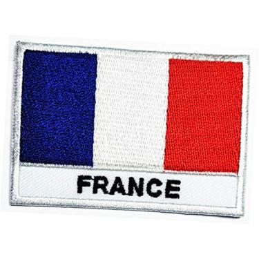 Imagem de Emblema de uniforme militar bordado da bandeira da França com emblema da bandeira nacional bordado ferro na costura logotipo jaqueta polo camiseta chapéu mochilas (01)