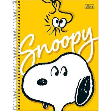 Imagem de Caderno Snoopy TILIBRA Universitário ESPIRAL - 10 Matérias 160 Folhas (Fundo Amarelo)