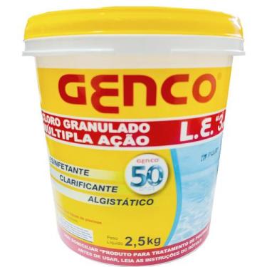 Imagem de Cloro Granulado Multipla Ação 3 em 1 2,5kg Genco P/ Piscina