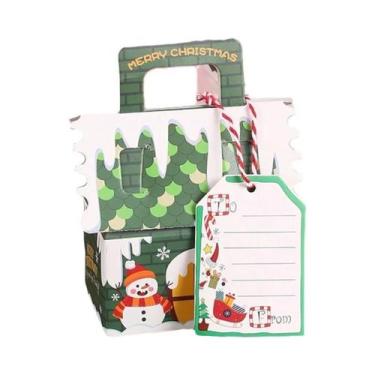 Imagem de Caixas De Presente Em Forma De Casa De Gengibre Para O Natal, Caixa De