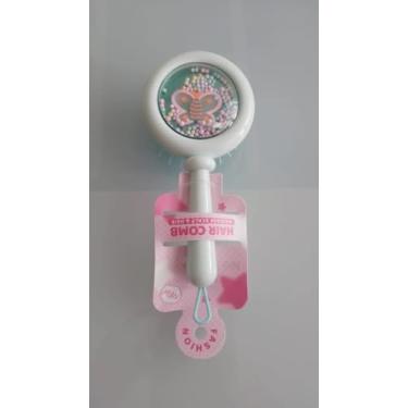 Imagem de Escova De Cabelo Infantil Redonda Colorida Com Bolinhas (Verde)