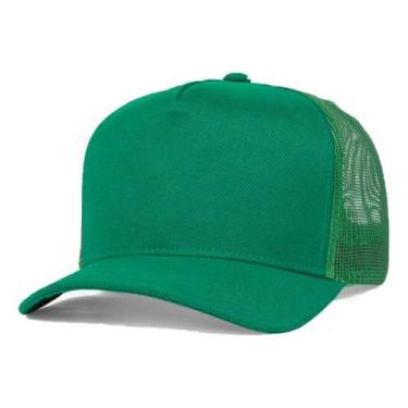 Imagem de Boné Trucker Liso Redinha Tela Aba Curva - C&C, Verde bandeira, Único