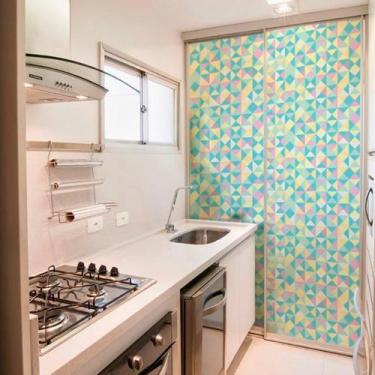 Imagem de Adesivo Para Vidro Box Banheiro Jateado Decorado Retângulo Prova D'Agu