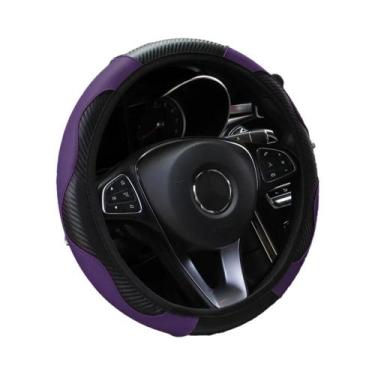 Imagem de Capa De Volante Em Fibra De Carbono E Couro PU De 14.5-15 Polegadas, S