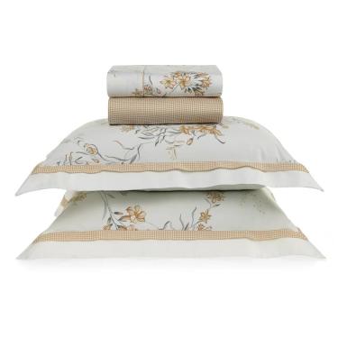 Imagem de Jogo de Cama Dalila Cetim 300 Fios - Queen - 4 Peças - Karsten