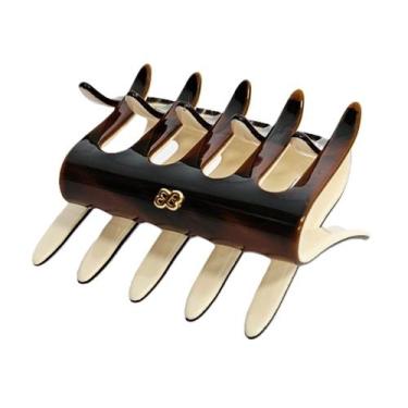 Imagem de Pente Cabelo Crab Médio Bianca Tartaruga e Marfi 90 022 AATA - Bianca 