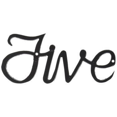 Imagem de Montague Metal Products Número de casa com letra pequena, cinco