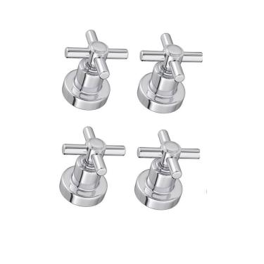 Imagem de Kit 4 pçs Acabamento De Registro 3/4 Cruzeta C37  Cromado