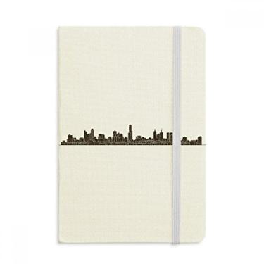 Imagem de Caderno de esboços de arranha-céus da cidade da Austrália, capa dura de tecido oficial diário clássico
