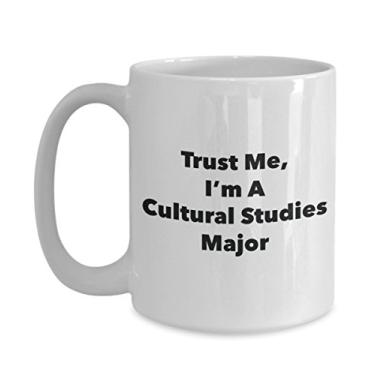 Imagem de Caneca Trust Me, I'm A Cultural Studies Major - Caneca de café divertida - Lindas ideias de presentes de formatura para amigos e colegas de classe (425 g)