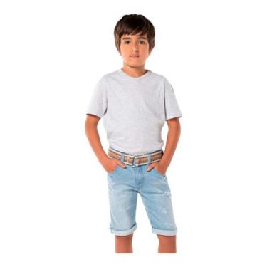 Imagem de Bermuda Jeans Mania Kids Menino Com Cinto
