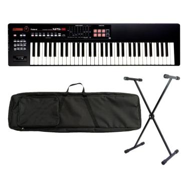 Imagem de Kit Teclado XPS-10 Preto + Capa Luxo + Suporte X