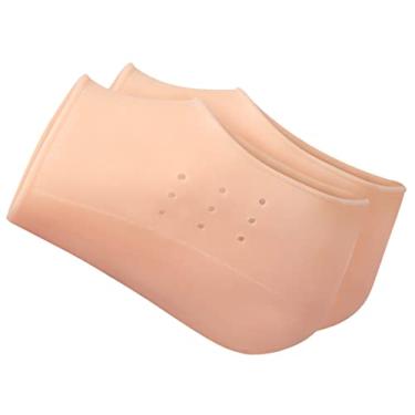 Imagem de 2 pares de altura interna aumentando a altura da palmilha aumentando palmilhas invisíveis protetores de calcanhar de silicone mangas de calcanhar copos de calcanhar de silicone almofadas de calcanhar