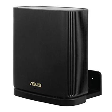 Imagem de Suporte de parede para sistema WiFi 6 de tela tripla ASUS ZenWiFi AX para toda a casa (XT8)(CT8)(XT9), suporte de parede simples e resistente da HOLACA (1 pacote, preto)