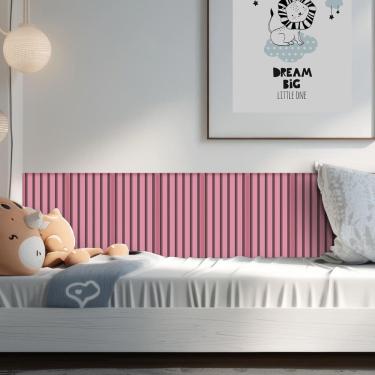 Imagem de KIT 5 Placas Cabeceira Estofada Ripada Cama Box Solteiro - Módulo 20 Cm x 40 Cm