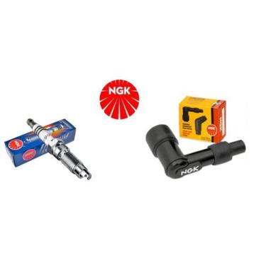 Imagem de Kit Vela Iridium + Cachimbo NGK Bros 150 Bros 125 DPR8EIX-9 VD05FMH