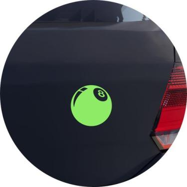 Imagem de Adesivo de Carro  Bola 8 Sinuca Bilhar - Cor Verde Claro - Melhor Ades