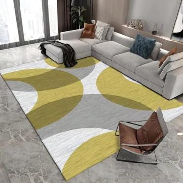 Imagem de Tapete geométrico de luxo leve, moderno, sala de estar, área grande, quarto, sofá, lavável à máquina, decoração, carpetes, flanela, 7.200 x 300 cm, 78,7 x 118 pol.