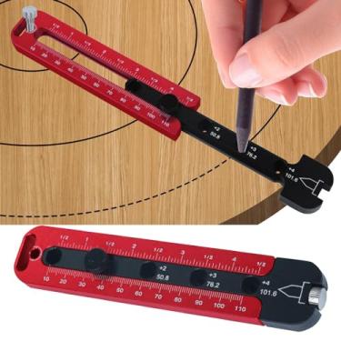Imagem de Bússola para Carpintaria, Régua, Marcação para Desenho Em Madeira, Medidor de Escrita, Liga Redonda para Suportes Indicadores de Marcenaria
