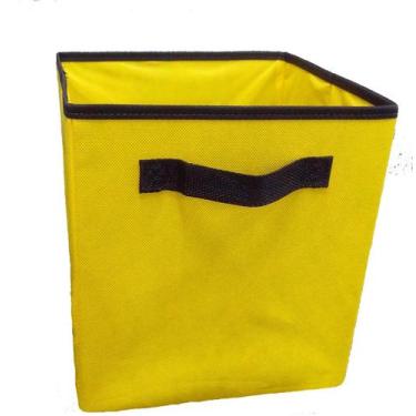 Imagem de Caixa organizadora de 28x30x28 Colorida com alça - OrganiBox,  Amarelo