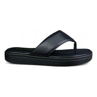 Imagem de Sandália Feminina Chinelo Via Scarpa Tendência, 36 BR, Preto