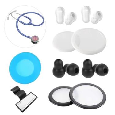Imagem de XIEXIECARE 14 Peças de Reposição de Acessórios para Estetoscópio Littmann, 4 Pares de Peças de Pontas de Ouvido para Estetoscópio Macio Tampão de Ouvido Substituição do Fone de Ouvido Tampa do Tambor