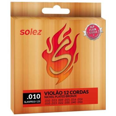 Imagem de Encordoamento Para Violão Aço Solez 010 12 Cordas SLANPB10