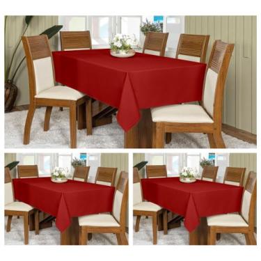 Imagem de Kit 3 Toalhas De Mesa Oxford Retangular 2,00x1,45m 6 Lugares - Actual 