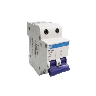 Imagem de MINIDISJUNTOR  MDWH-C 20A 2 POLOS 230/400VCA DC 10kA - WEG