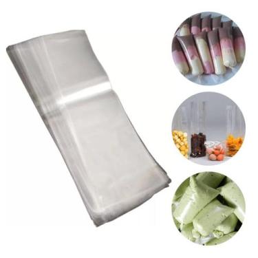 Imagem de Saco Plástico Geladinho Gelinho Sacolé Kafta 04x23cm - 100 Unidades - 