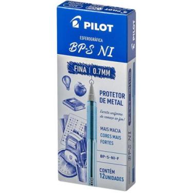 Imagem de Caneta Esferográfica BP-S 0.7MM Azul - Caixa com 12 Unidades - Pilot