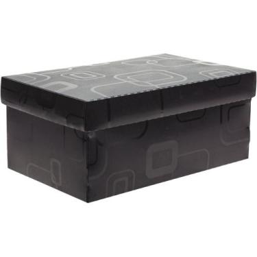 Imagem de Caixa Organizadora TOP Fine para Sapato 28X17X12 CM - Preto - Dello