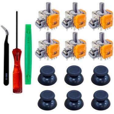 Imagem de SOSS GAMING® Hall Effect Joysticks UPGRADE Kit for Playstation 5 Dualsense Controllers - Fixes Stick Drift, Broken, and Loose Joysticks (6 Pack)