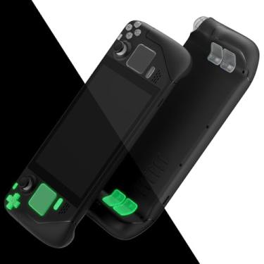 Imagem de eXtremeRate Glow in Dark - Green Replacement Full Set Buttons for Steam Deck, DIY Custom ABXY D-pad Trackpad Bumpers Triggers Buttons and Screwdriver Tools for Steam Deck LCD Handheld Console