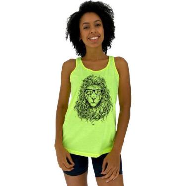 Imagem de Regata Feminina Recorte Nadador MXD Conceito Lion, Amarelo fluorescent