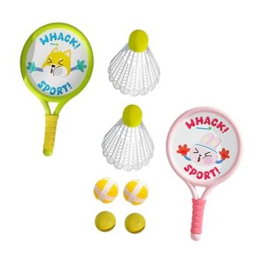 Imagem de menolana 2x Badminton Raquete para Crianças Esportes Brinquedo com Petecas Lightweight Gift Badminton Racquet para Outside Yard Crianças e Adultos, Contém 6 Bolas