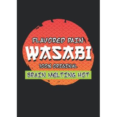 Imagem de Notizbuch A4 kariert mit Softcover Design: Flavored Pain Wasabi Scharf Sushi Scharfesser Chillihead: 120 karierte DIN A4 Seiten