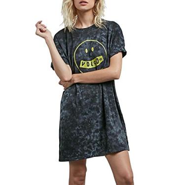 Imagem de Volcom Mood Good Tie Dyed Tee Dress, Preto, M