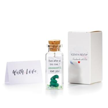 Imagem de Kseniya Revta Presente de aniversário para ela e ele, presente romântico de dia dos namorados para namorado, namorada, mensagem eu te amo presentes esposa marido (cobra - eu ainda te amo, garrafa de
