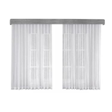 Imagem de Cortina De Trilho Gaze Linho 6m X 2,80m Voil Flame Decoração Clean - A