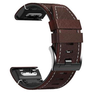 Imagem de Pulseiras de Relógio Garmin epix Pro - Quick Fit 22mm em Couro