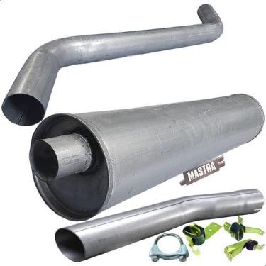 Imagem de Kit Escapamento Tubos + Silencioso F2000 Motor Mwm 80 A 92 - Genérico
