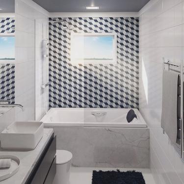 Imagem de Banheira de Hidromassagem Mondialle Modelo Roma Essencial 175cmx90cmx50cm em Acrílico Branco