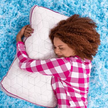 Imagem de Travesseiro ajustável - I wanna sleep - Snow, flocos de espuma removíveis para controle da altura, ideal para dores na coluna, altura personalizada, a