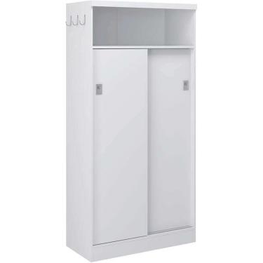 Imagem de Armário Multiuso com 2 Portas de Correr 528 - Móveis Carraro - Branco