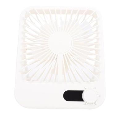 Imagem de Fã da Mesa USB Quiet 100 Velocidades Speeds Recarregável 1000mAh Display LED Desktop Small Fan Personal Fan para Travel Office Quarto Camping Branco