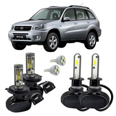 Imagem de Kit Ultra Led Farol Alto Baixo H4 E Milha RAV 4 2000 A 2005 - Autovex