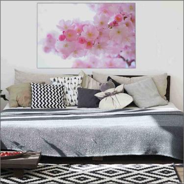 Imagem de Quadro Flores Cerejeira 90x60 Cm Vidro Impresso