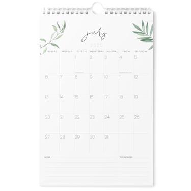 Imagem de Karto Calendário de parede com estampa grande 2025-2026 - Vertical 28 x 43 cm de julho de 2025 a dezembro de 2026 - datas grandes e fáceis de ler para idosos, idosos - Vegetação