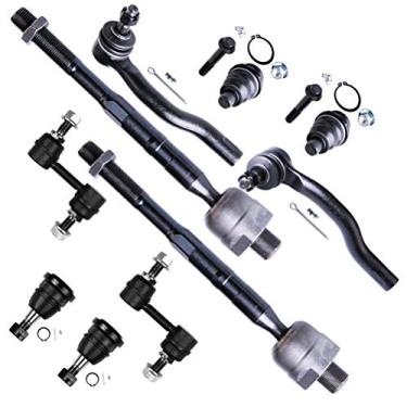Imagem de SCITOO Kit de suspensão de 10 peças para Nissan Armada Titan Front Sway Bar End Link, extremidade interna do tirante, junta esférica inferior, extremidade externa do tirante, junta esférica superior